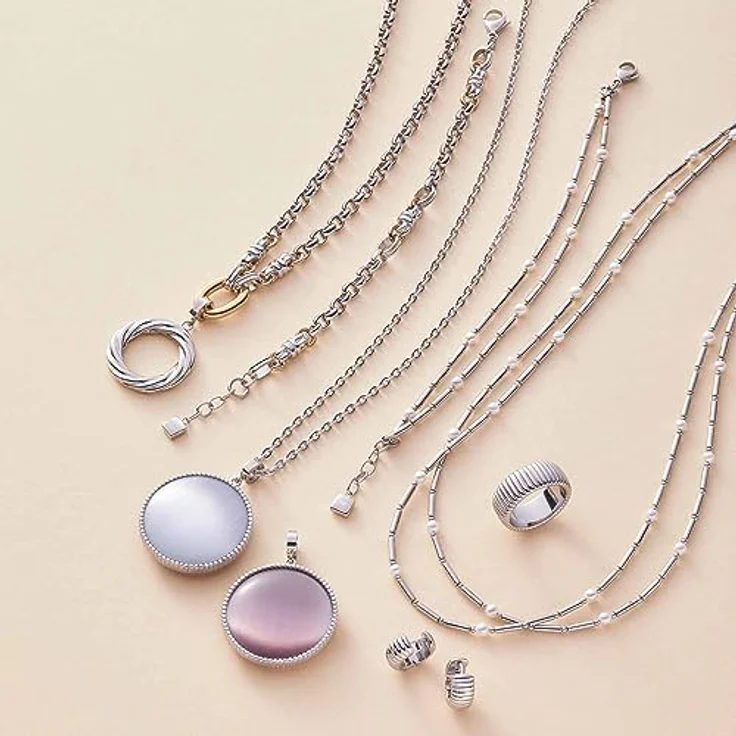 JEWELS BY LEONARDO Armband Mirella, doppelreihige Arm-Kette aus silberfarbenem Edelstahl mit Süßwasserperlen, Länge 18,5-20,5 cm, ideales Schmuck Geschenk für Damen – Bild 3