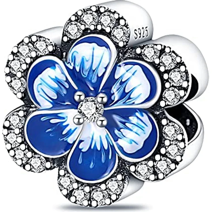 LNQOBU Silber 925 Charms Anhänger mit Spacer Beads, kompatibel mit Pandora und europäischen Armbändern, ca. 4,5-5 mm Lochgröße – Bild 1