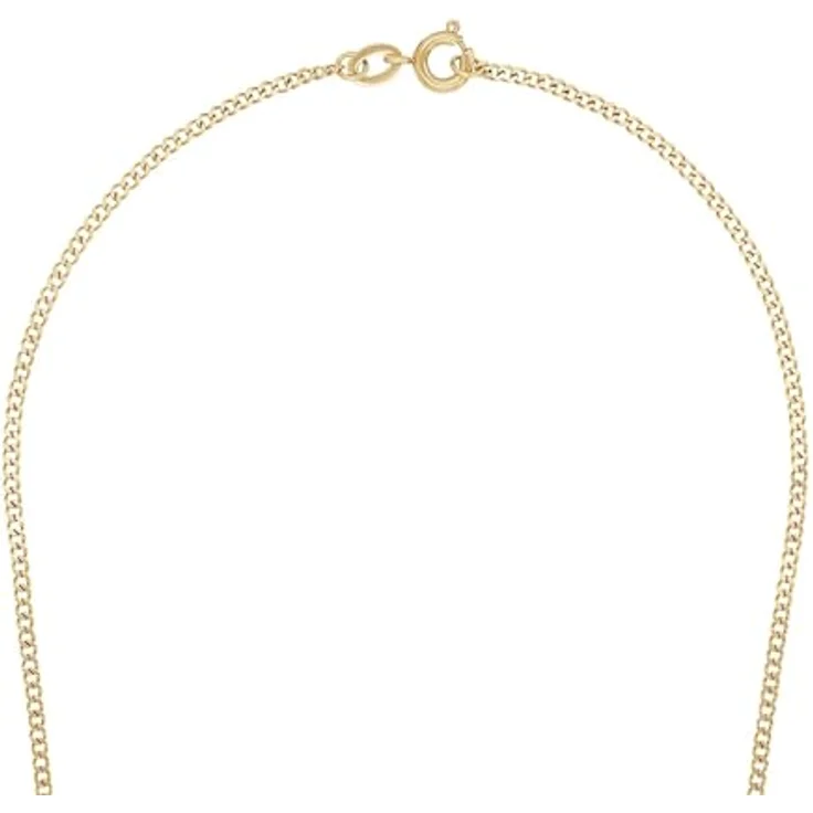 Amor Panzer Collier Edelstahl Unisex Halsschmuck, 38 cm, Gold, mit Federring-Verschluss, kommt in Schmuck Geschenk Box, 2037369 – Bild 3