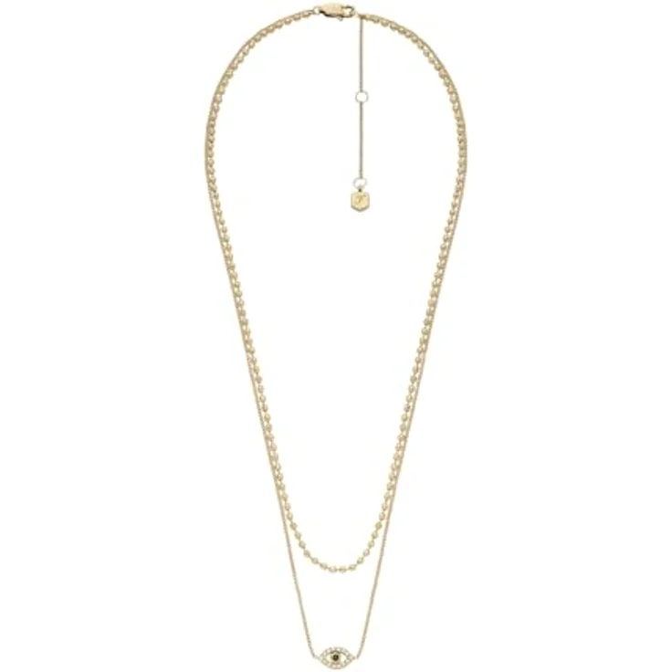 Fossil Sutton JF04792710, Damen-Halskette aus Edelstahl, goldfarben, Länge: 410mm+50mm, mit Karabinerverschluss – Bild 1