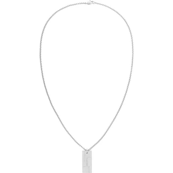 Calvin Klein GRID, Herren-Halskette aus gebürstetem Edelstahl, 61 cm, mit graviertem Logo und Karabinerverschluss – Bild 1