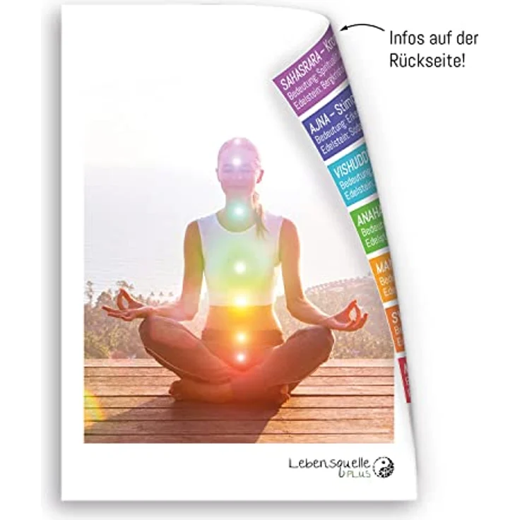 Lebensquelle Plus Chakra Splitterkette, 80-90 cm, Edelstein Heilstein mit einzigartigen Naturbelassenen Splittern, Damen Herren – Bild 2