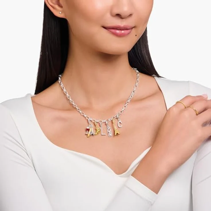 THOMAS SABO Charm-Anhänger Buchstabe C, Silber 925 mit weißen Steinen, Charm Club Anhänger mit Karabinerhaken – Bild 2