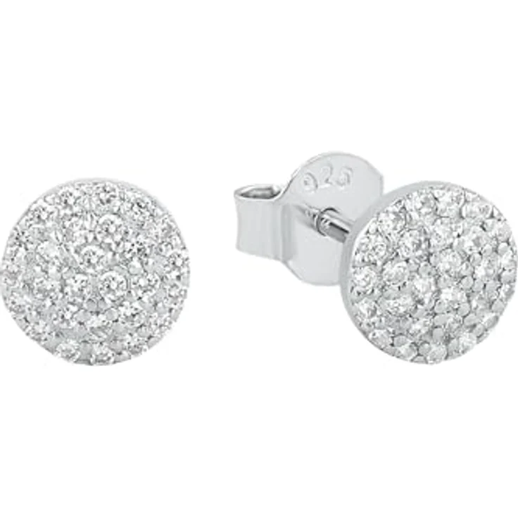 Amor Paar Ohrstecker aus 925 Sterling Silber, mit weißen Zirkonia, rhodiniert – Bild 1