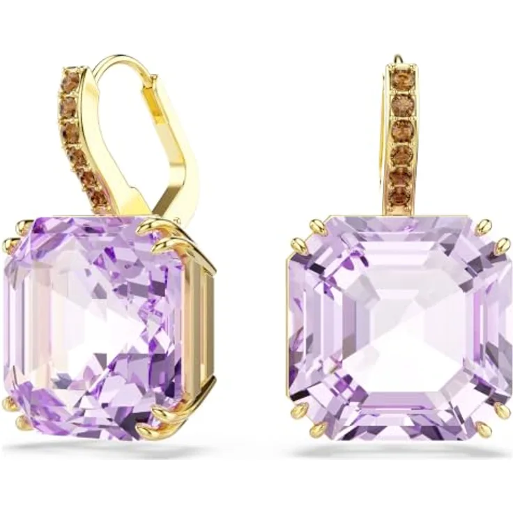 Swarovski Millenia Ohrringe 5759990, lila, elegante Damen-Ohrringe mit einzigartigem Design