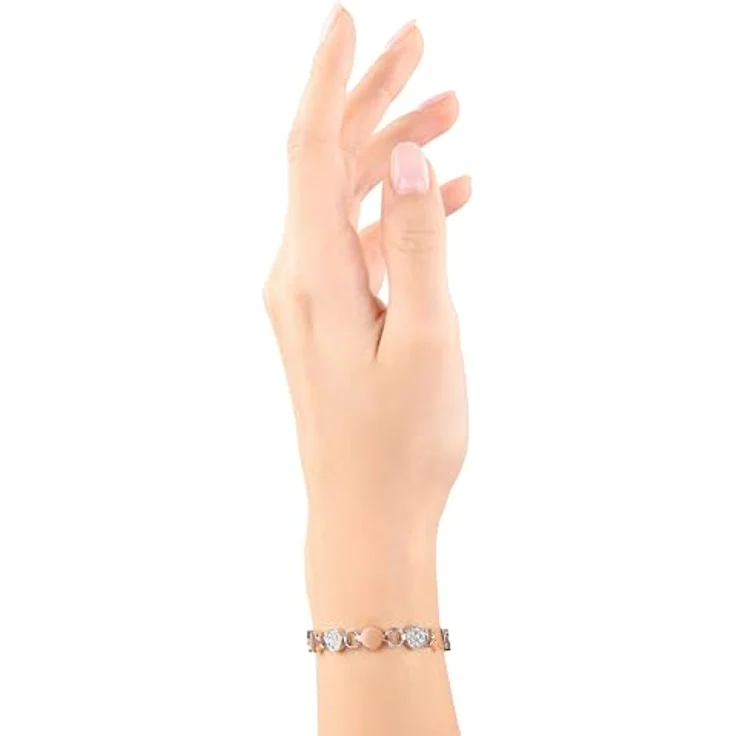 s.Oliver Damen Armkette, Edelstahl IP rose mit Swarovski Kristallen, individuell verstellbar von 18 cm bis 21 cm – Bild 5
