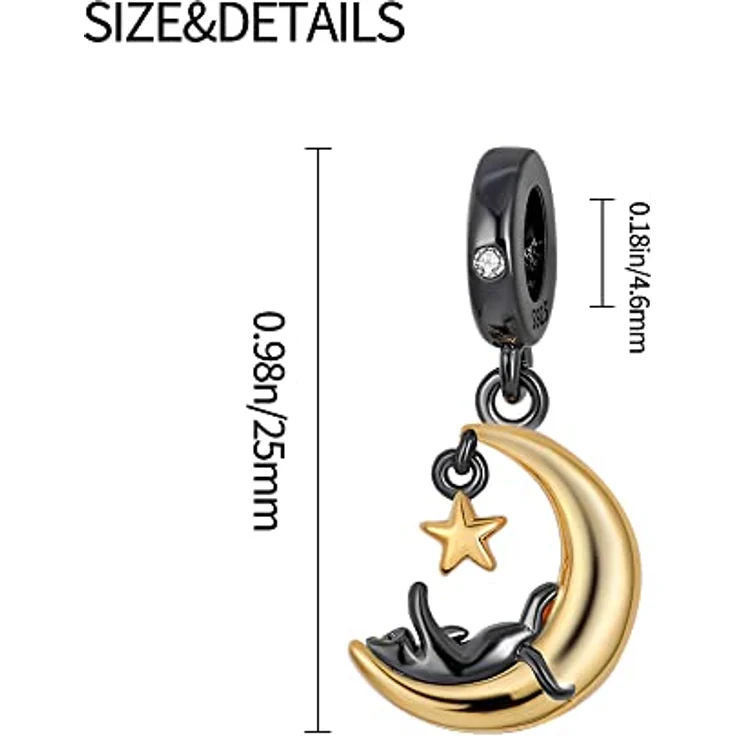 TINSLO Charm Anhänger Damen 925 Sterling Silber, kompatibel mit Pandora Armband und Halskette, Beads für Frauen und Mädchen B11 – Bild 4