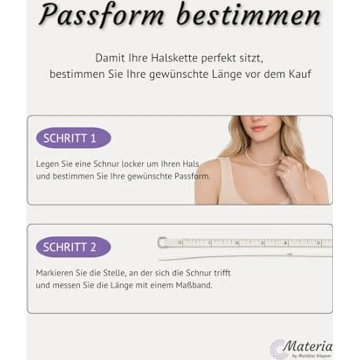 MATERIA by Matthias Wagner Singapurkette 925 Silber Damen, gedreht, 3mm, 70cm, hypoallergen, Made in Germany – Bild 5