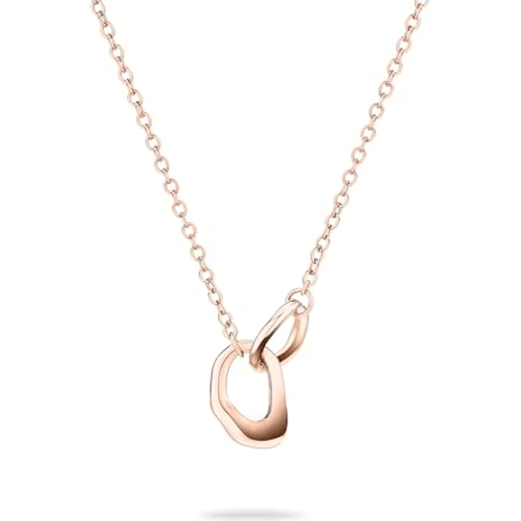 Tamaris Halskette TJ-0617-N-45, 45 cm Edelstahl IP Roségold mit organischen Anhängern – Bild 1