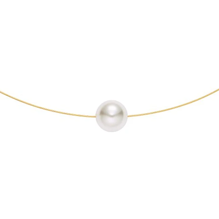 Heideman Perlenkette Damen, goldfarbene Halskette mit weißer Perle, aus hochwertigem Edelstahl, Brautschmuck und eleganter Perlenschmuck für besondere Anlässe – Bild 1