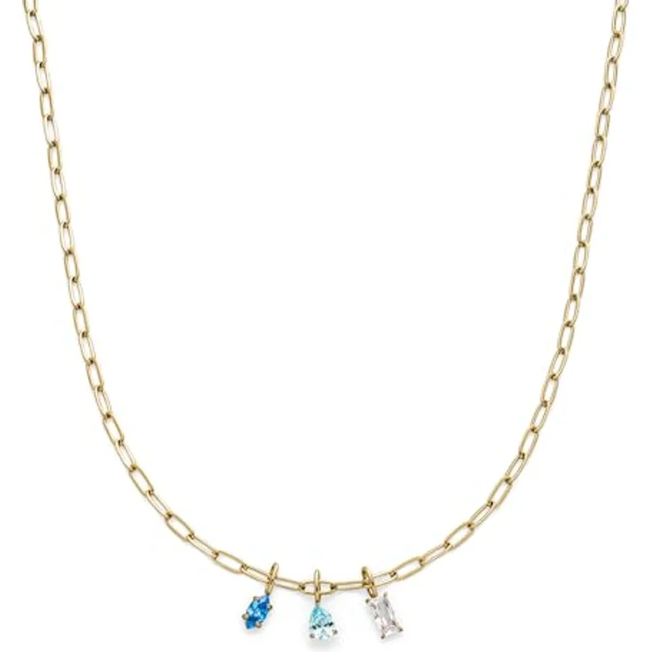 s.Oliver Necklace, elegante Gliederkette aus poliertem Edelstahl in IP Gold, 50 cm, wasserfest & hautfreundlich – Bild 1