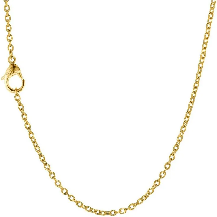 Boccia Kette ohne Anhänger 08048-02, Damenkette aus Titan, goldfarben, 42 cm, Ankerkettengliederung