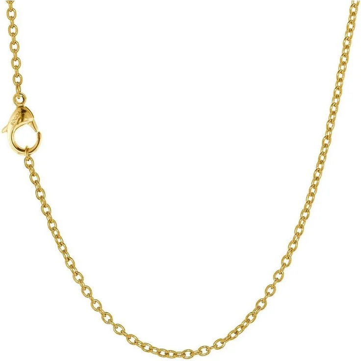 Boccia Kette ohne Anhänger 08048-02, Damenkette aus Titan, goldfarben, 42 cm, Ankerkettengliederung