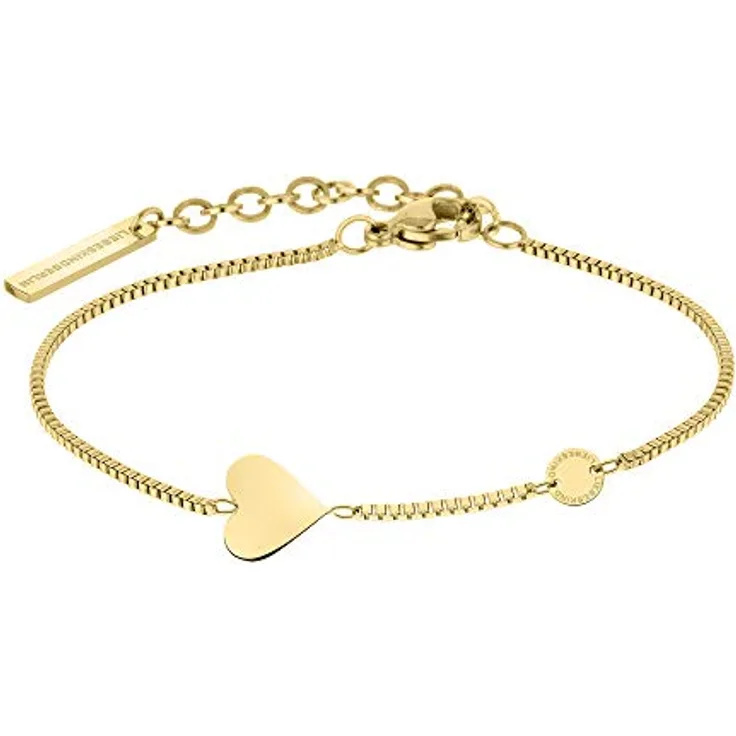 LIEBESKIND Berlin Damen-Armband, zeitloses Design in Gold, ideales Geschenk für jeden Anlass