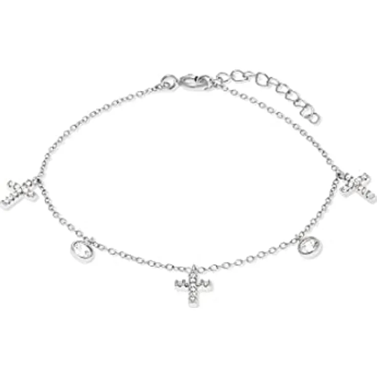 FAVS Damen-Armband 925er Silber mit 2 Zirkonia, 16 cm + 3 cm Verlängerung, One Size 88385811