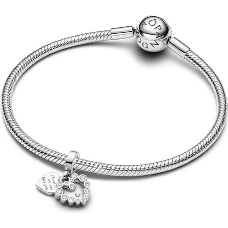 PANDORA Doppelherz-Anhänger Charme, Beads aus 925er Sterlingsilber – Bild 2