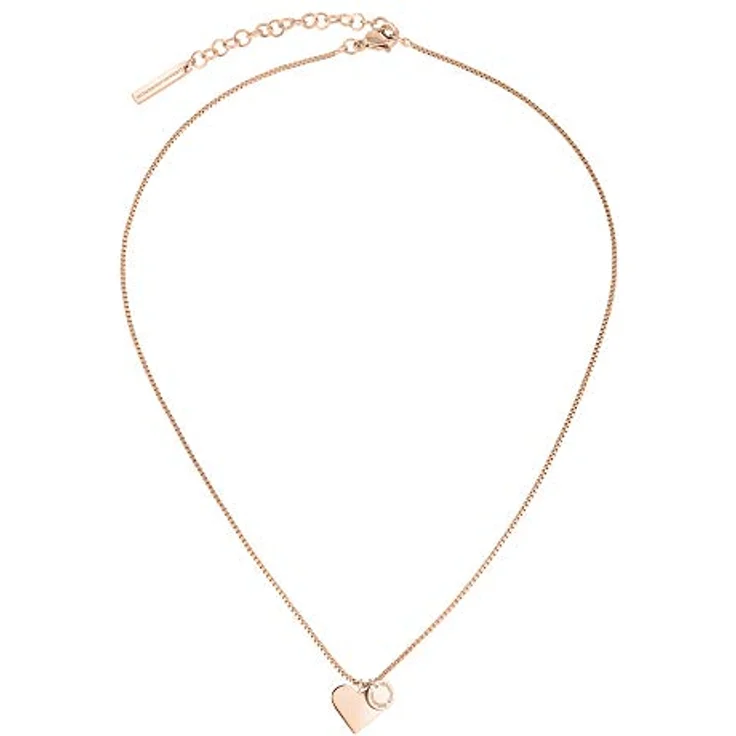 LIEBESKIND Berlin Halskette, Venezianerkette aus IP Roségold Edelstahl, 40-45 cm mit Karabinerverschluss – Bild 2