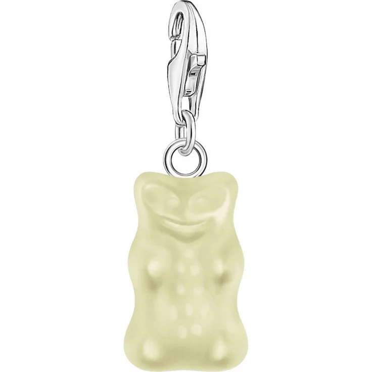 THOMAS SABO Charm-Einhänger THOMAS SABO x HARIBO, Goldbär mit Kristallglas, einzigartiges Design – Bild 1