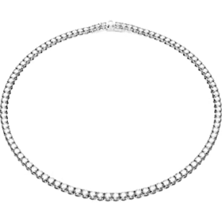 Swarovski Silberkette Matrix Tennis 5681801, Unisex Kette mit funkelnden Kristallen, 50 cm, rhodiniert