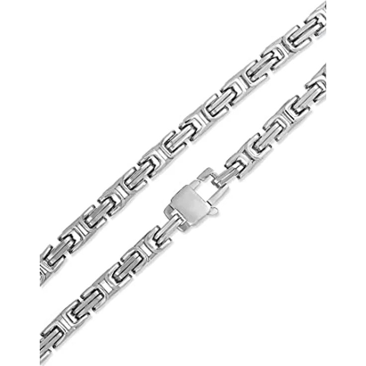 FAVS Herren-Kette Edelstahl, 60 cm lang, 0,6 mm stark, Silber 32012345 – Bild 2