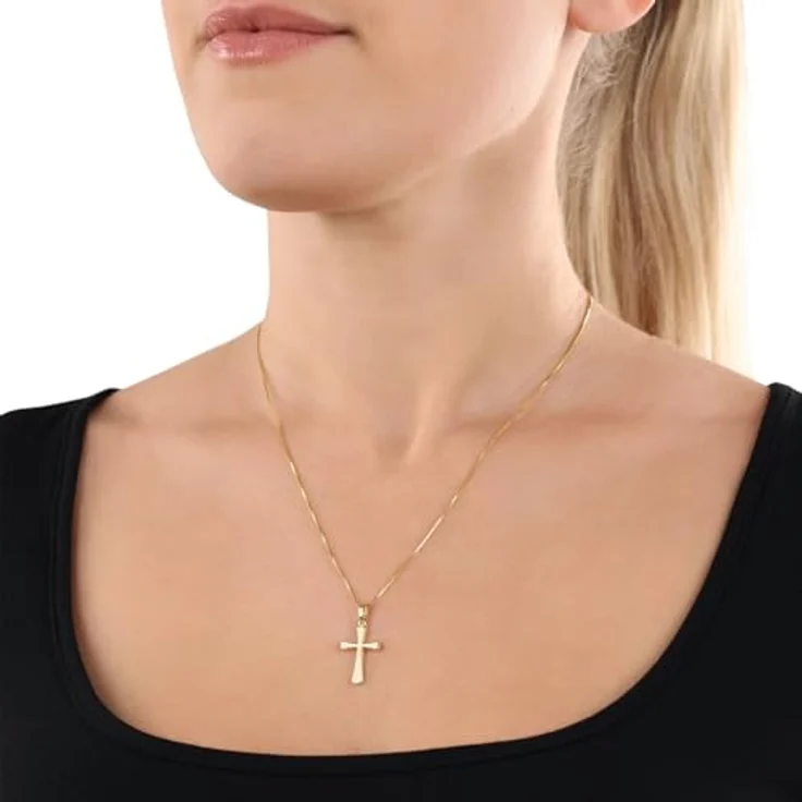Amor Kreuz Motivanhänger, 585 Gold, Unisex Damen Herren, inkl. Schmuck Geschenk Box, 9038510 – Bild 3
