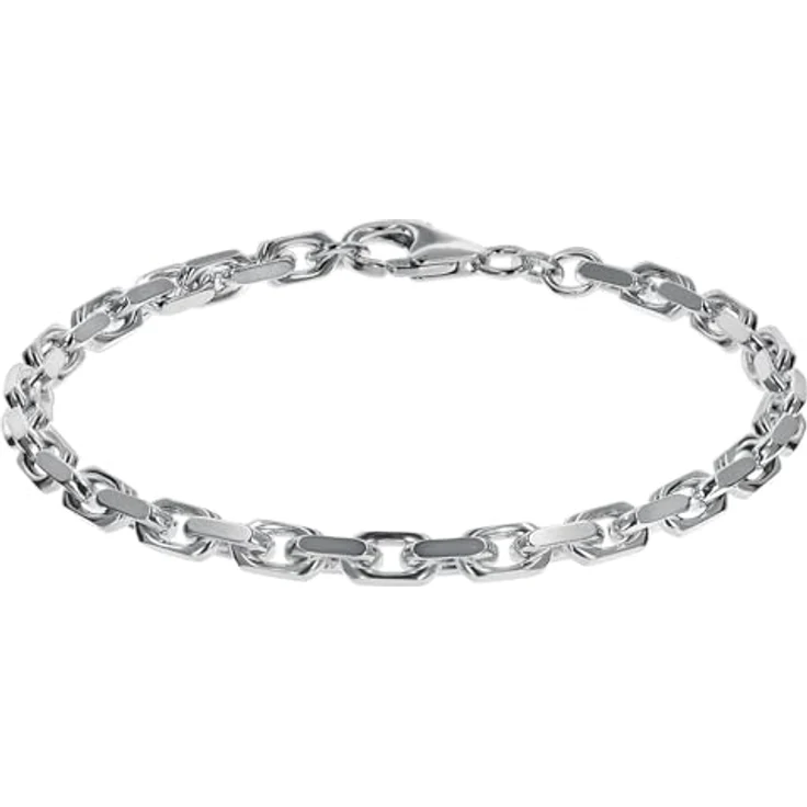 trendor Armband für Männer 925 Sterlingsilber Ankerkette, 21 cm lang, 4,5 mm breit, hochwertiger Silberschmuck – Bild 1