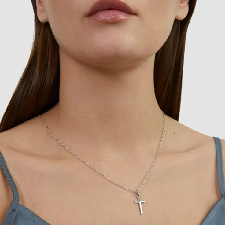 s.Oliver Necklace - Elegante Ankerkette aus poliertem Edelstahl, Silber, 50 cm, wasserfest & hautfreundlich – Bild 2