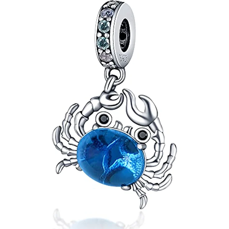 Pandach Damen Charm Anhänger 925 Sterling Silber, Zirkonia Beads für Armband und Halskette, Kompatibel mit europäischen Charms – Bild 1