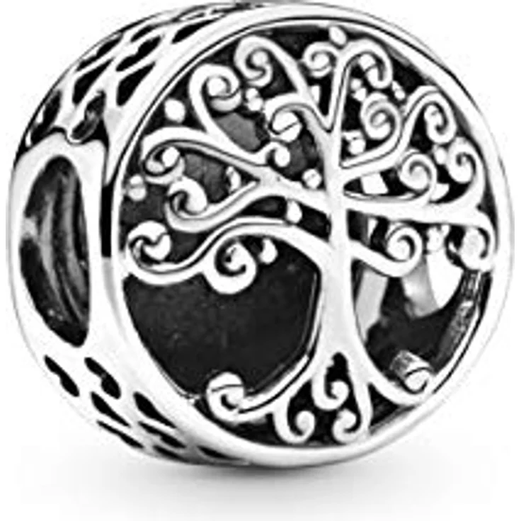 PANDORA Damen-Bead Charms 925 Sterlingsilber mit Familienbaum und Gravur "Family is where Love grows", passend für Charmarmbänder – Bild 2