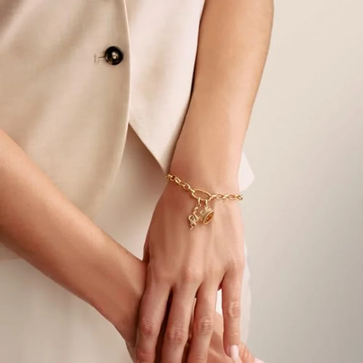 THOMAS SABO Charm-Anhänger Krone Connect, vergoldet 18k mit Steinen aus recyceltem 925 Silber – Bild 3