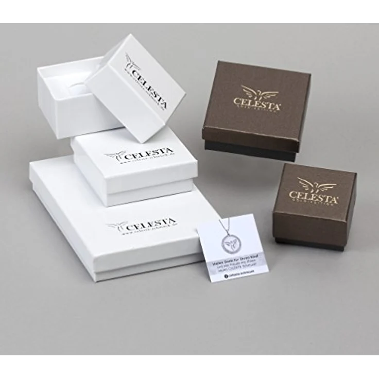 Celesta Klappcreole Ohrringe 925 Sterling Silber mit 62 weißen Zirkoniasteinen, Damen-Ohrschmuck im Geschenketui – Bild 4