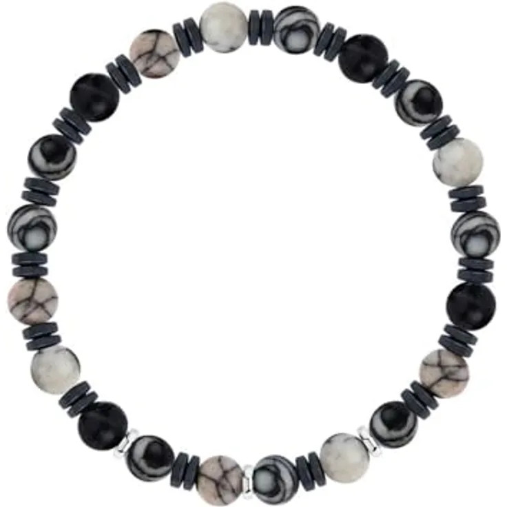 CHRIST Herren-Armband 925er Silber, recycelt mit 21 Steinen, One Size