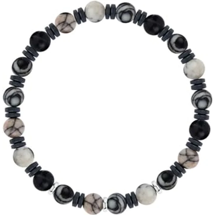 CHRIST Herren-Armband 925er Silber, recycelt mit 21 Steinen, One Size