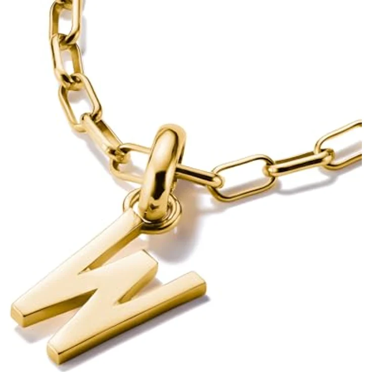 Thomas Sabo Charm Club Connect Charm-Anhänger Buchstabe W, 18k Vergoldung, aus recyceltem 925 Silber, CC1229-413-39 – Bild 2