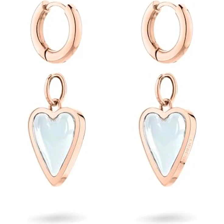 Liebeskind Berlin Damen Ohrringe LJ-1703-E-28, Edelstahl in IP Roségold, 2,8 cm mit Schanierverschluss – Bild 4