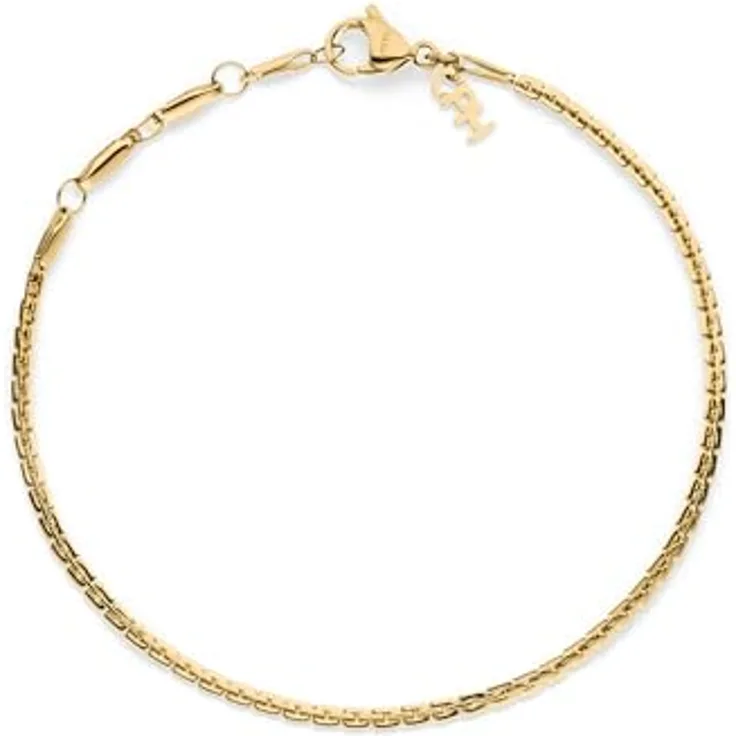 Copenhagen STUDIOS Mini Edgy Bracelet, gold, Gliederarmband aus poliertem Edelstahl, verstellbar 15-20 cm, wasserfest & hautfreundlich