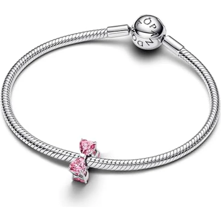 PANDORA Moments Rosafarbene Schleife Charm, Sterling-Silber mit Zirkonia, kompatibel mit Moments, Modell 794253C01 – Bild 3