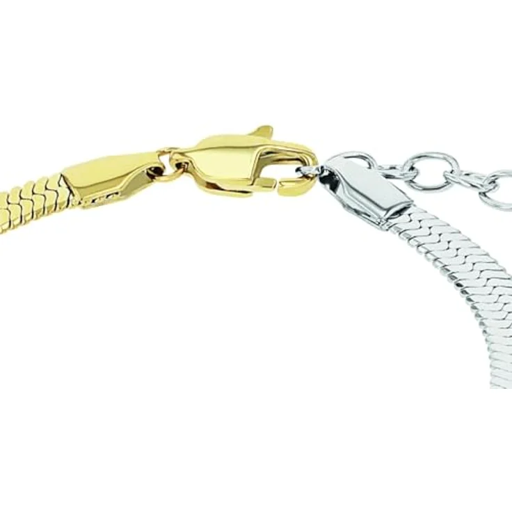 Amor Armband Edelstahl Damen Armschmuck Bicolor, 17+3 cm, mit Karabinerverschluss, Geschenkbox, 2039980 – Bild 3