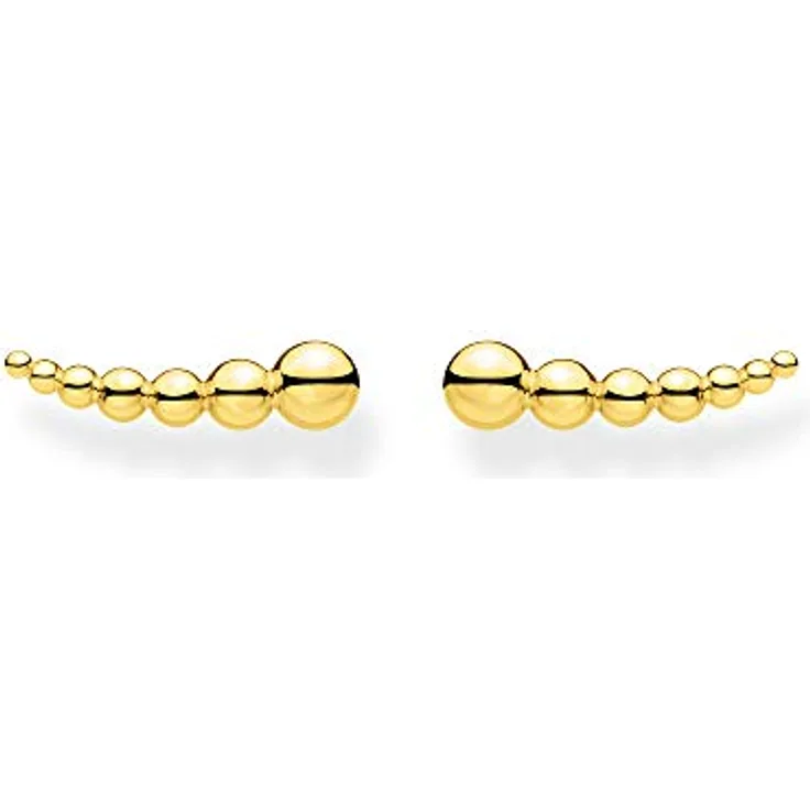 Thomas Sabo Ohrringe Ear climber Kugeln, vergoldetes Silber, 925er Sterlingsilber H2156-413-39