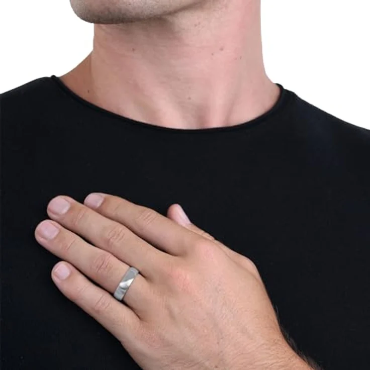 Amor Bicolor Fingerring, Made in Germany, gravierbar, zeitloses Design – Bild 2