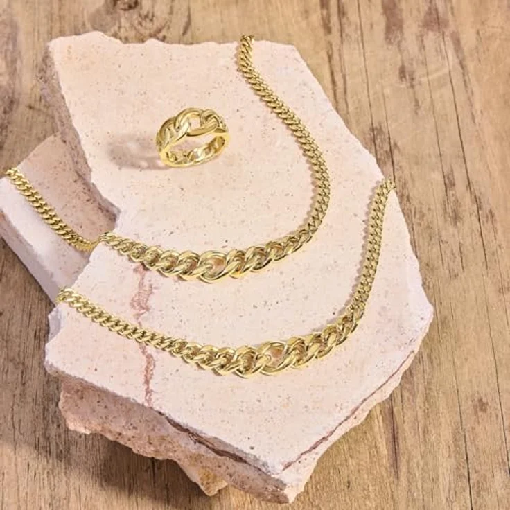 s.Oliver Damenring Edelstahl, Gold, 9,5 mm breit, mit Geschenkbox, 2039752 – Bild 3