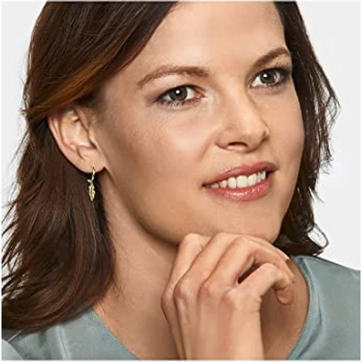 Engelsrufer Damen-Kreolen mit Flügel Anhänger, vergoldetes Sterling Silber, Durchmesser: 11,8 mm, ERE-Feder-G-CR – Bild 3