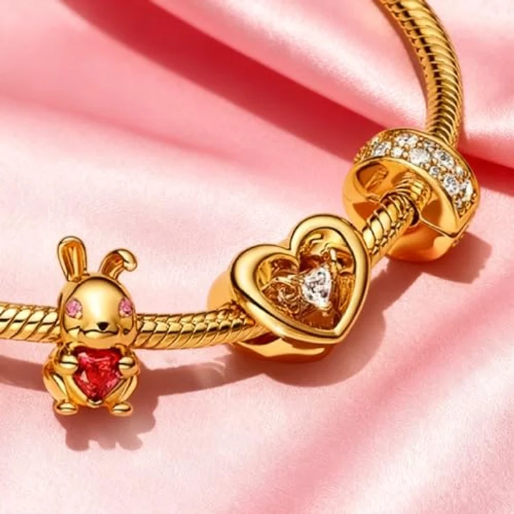 WEIMU Golden Charms 925 Sterling Silber Charm für Armband & Halskette, hypoallergen, geeignet für Pandora & europäische Armbänder – Bild 3