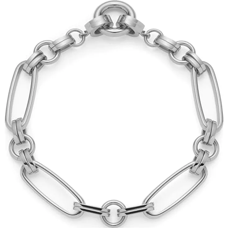 JEWELS BY LEONARDO Armband Clip & Mix Mathilde, Arm-Schmuck aus silberfarbenem Edelstahl, 19 cm, clip & mix-kompatibel, handgefertigt, allergikerfreundlich