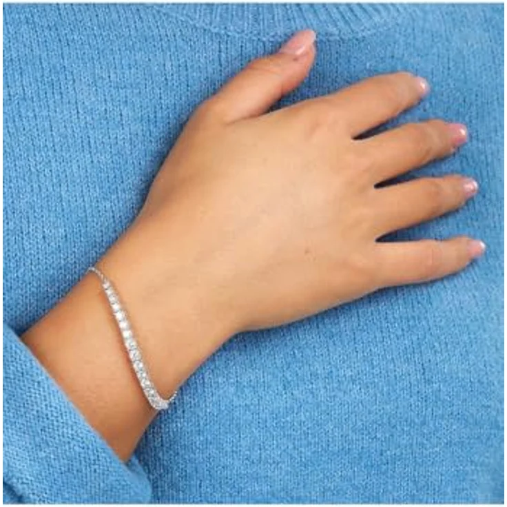CHRIST Damen-Armband, 925er Silber mit recyceltem Zirkonia, One Size – Bild 3