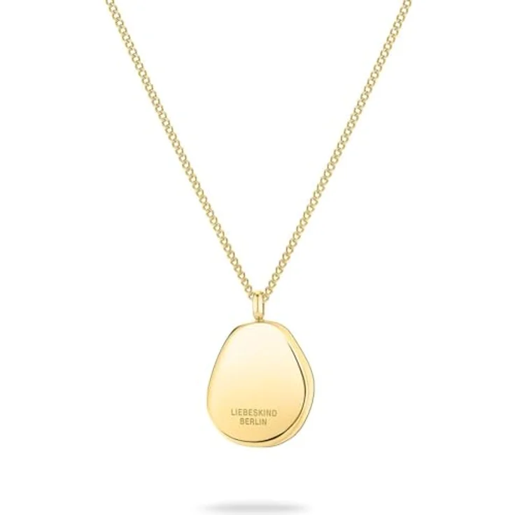 LIEBESKIND Halskette LJ-1433-N-50, Edelstahl IP Gold poliert, 50 cm mit Karabinerverschluss – Bild 3