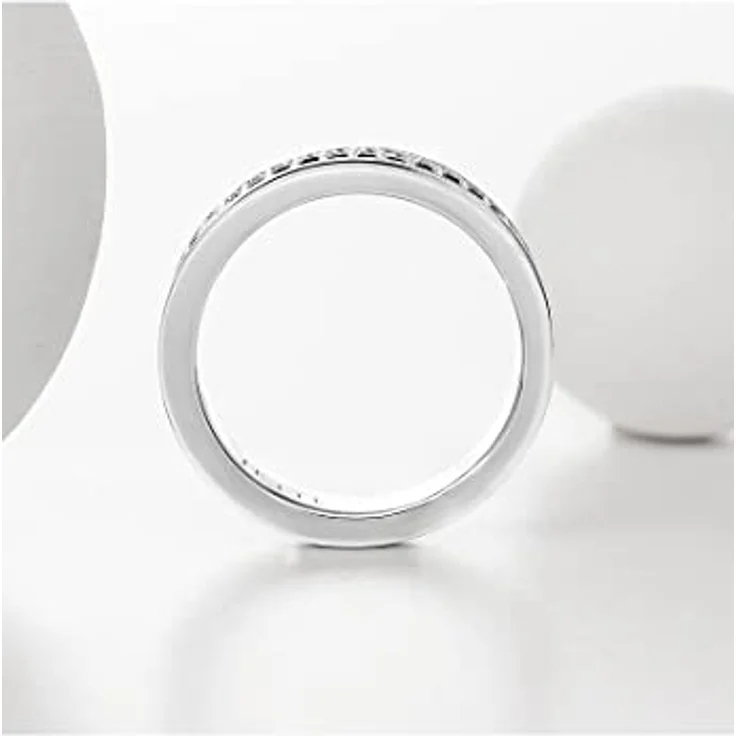 JETTE Damenring 925er Silber, 5,5 mm mit Zirkonia, elegant verpackt – Bild 2