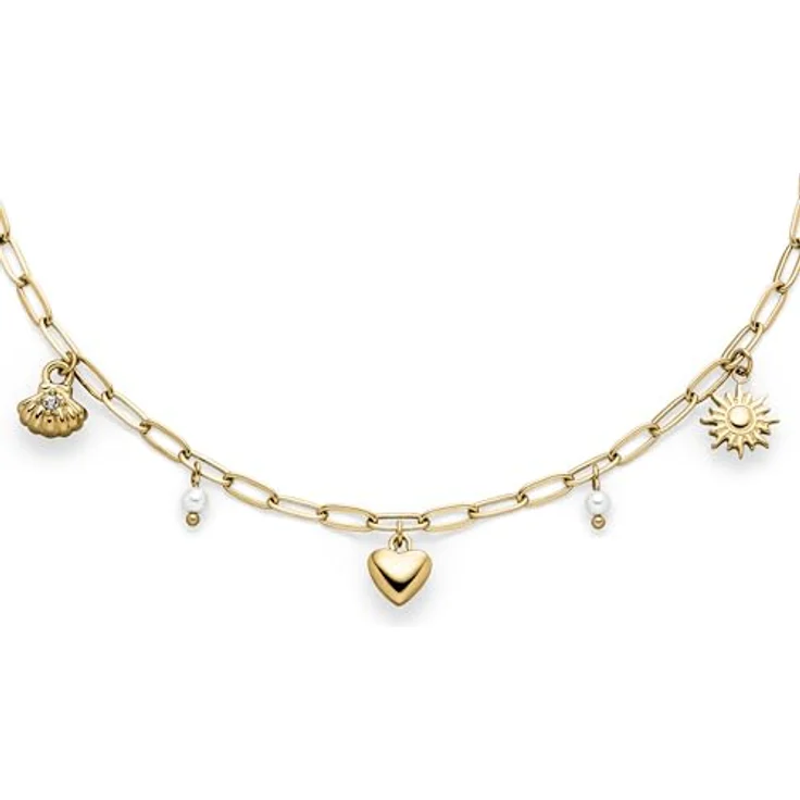 s.Oliver Bracelet, Elegantes Armband aus poliertem Edelstahl, gold, verstellbare Gliederkette bis 21 cm, wasserfest & hautfreundlich – Bild 3