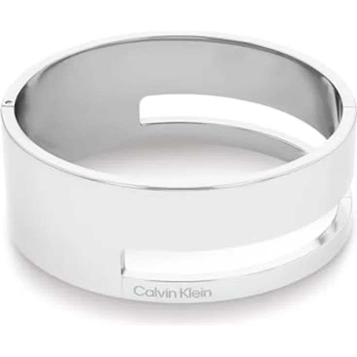 Calvin Klein Geometric Essentials Damen Armreif aus Edelstahl 316L mit Gelbgold, verstellbar, geometrisches Design