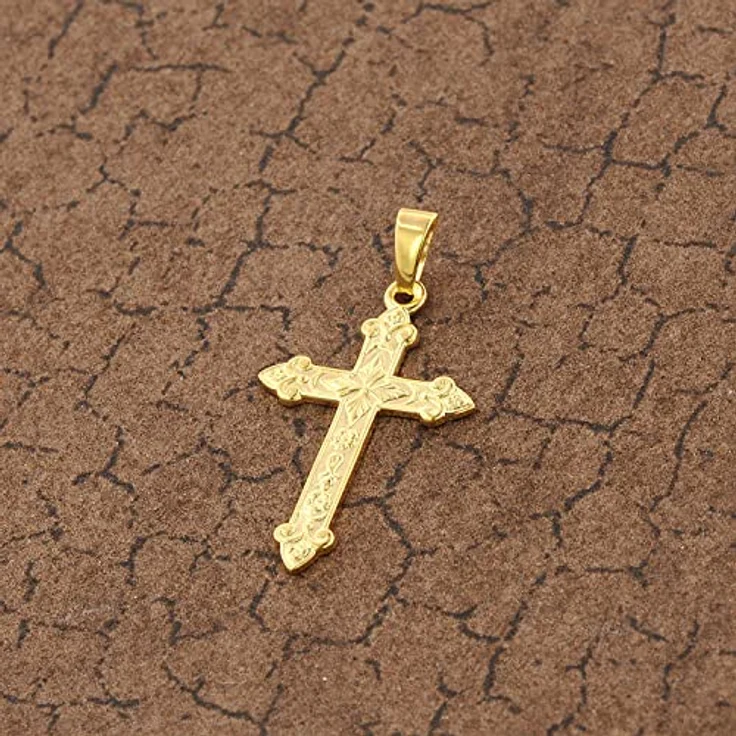 trendor Kreuz-Anhänger Gold 750 (18 Karat) 32 x 16 mm, massiver Goldanhänger für Damen und Herren, eleganter Schmuck aus Echtgold, ideale Geschenkidee, Modell 75104 – Bild 3